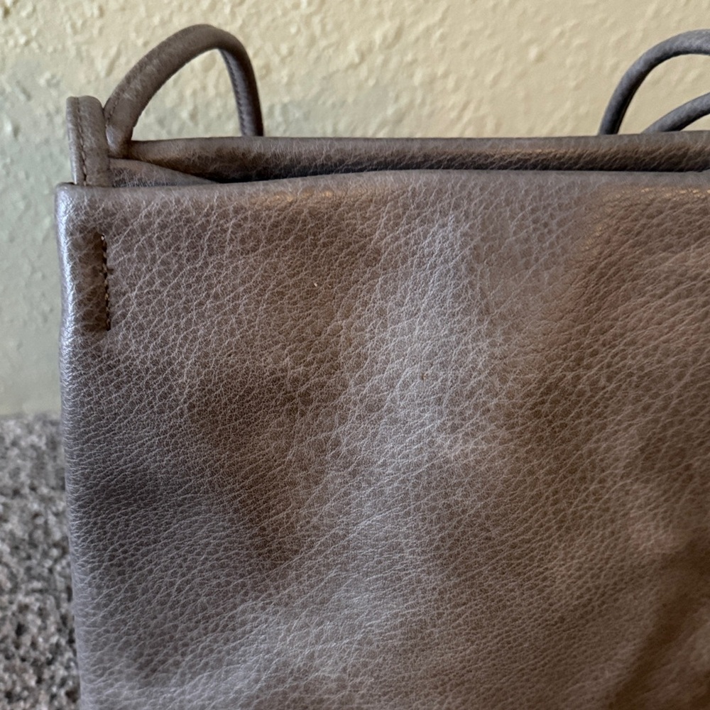 Lucky Brand Taupe Leather Shoulder Bag - Picture 2 of 6